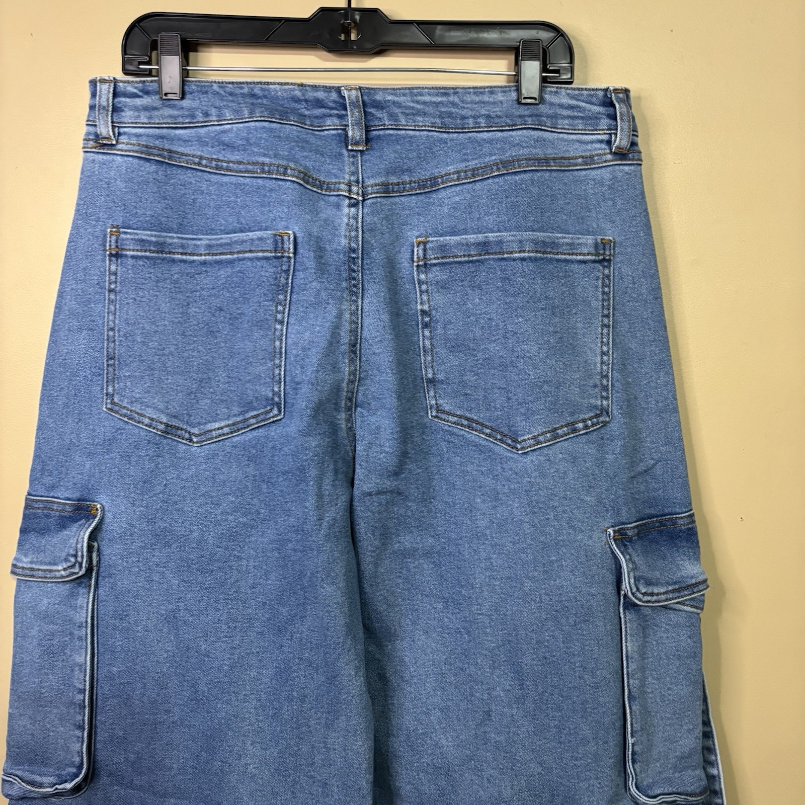 Fashion Nova Baggy Cargo Pants Y2K  Jeans Grunge Women Size 15 image 5
