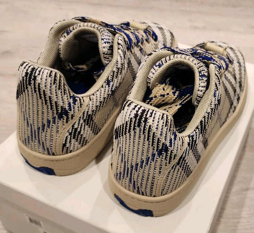 Burberry Men's Check Knit Box Sneakers, Size 10US (43 EUR
