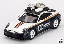 Porsche 911 Dakar Rally Design 1/64 Diecast LHD White Blue Mini GT Series