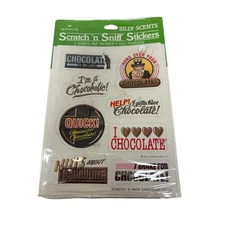 Vintage Hallmark 1982 Silly Scents Scratch n Sniff Chocolate Stickers NEW
