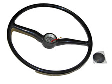 Steering Wheel With Horn Button Black Fits Volkswagen Type2 Bus 111973-1979