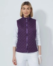 Daily Sports Quilted Gilet Vest Dark Purple Half RRP Medium 10/12 Stretch Sides