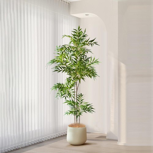 Pianta Artificiale Alta 78-140cm, Palma Real Touch, Finto Bambù Decorazione Casa