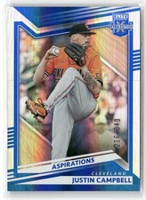 2022 Panini Elite Extra Edition #37 Justin Campbell Prime Numbers #/219