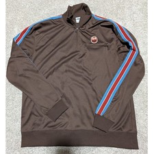 Old Navy Mens Brown 1/4 Zip Track Jacket Athl...