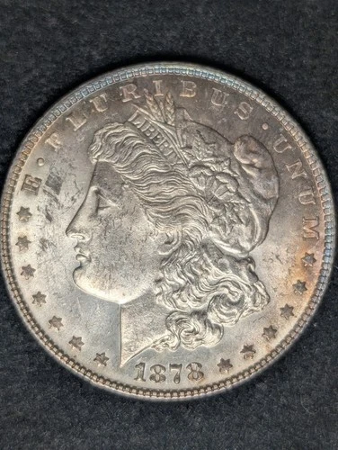 1878 7TF Reverse 78 Morgan Silver Dollar MS+ Album Toning