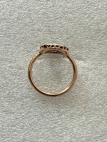 Pandora 181039CZ Rose Hearts Of Pandora Halo Ring 56 7.5 MET 14k Plated - Picture 6 of 6