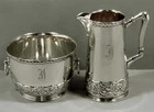 Gorham Sterling Silver Tea Set    c1920 RARE DESIGN