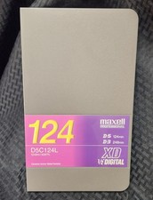 Maxell D5C124L 124 Minutes D-5 Cassette Large XD 1/2" DIGITAL NEW