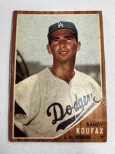 1962 TOPPS Sandy Koufax #5 Vintage Baseball Card - Please See Photos