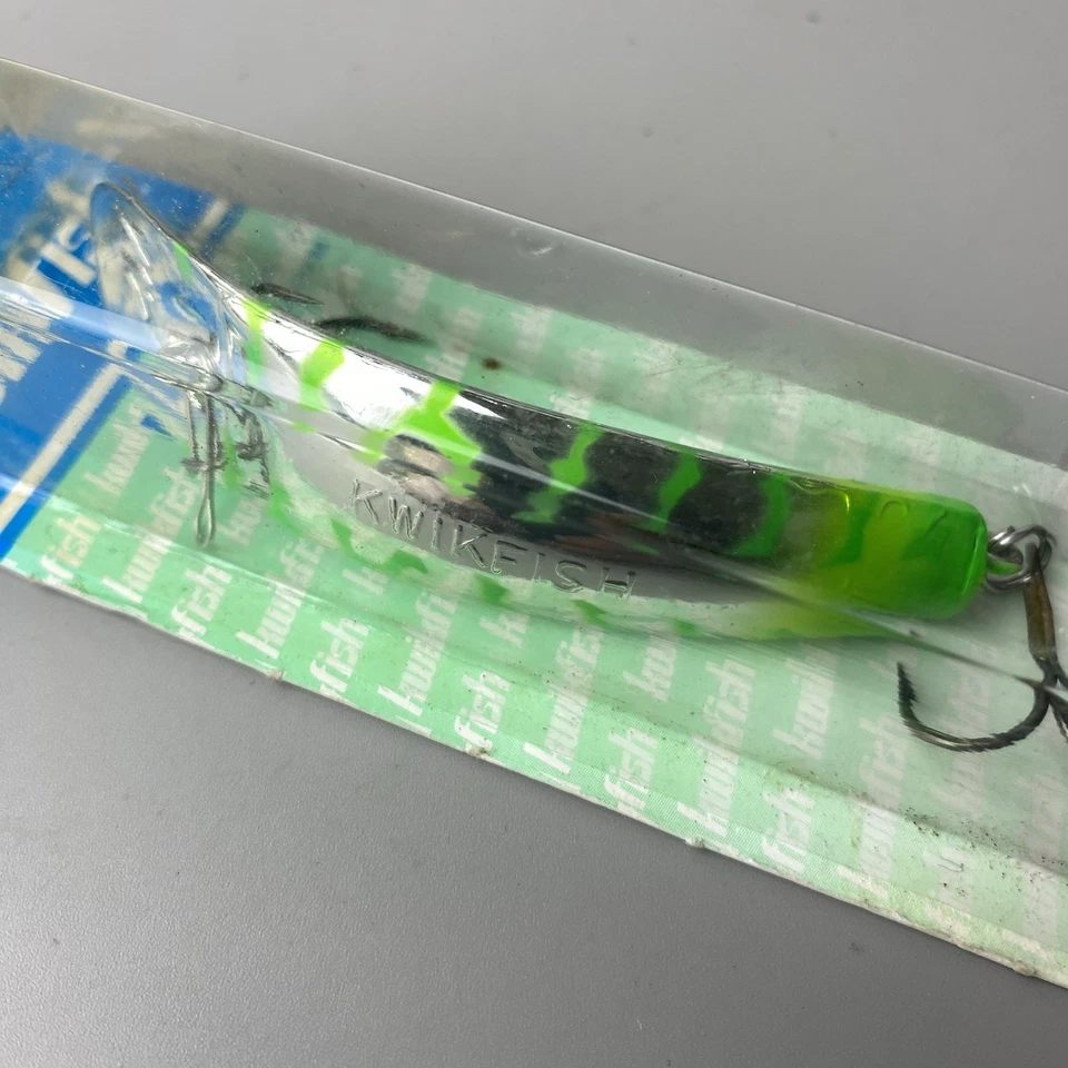 Luhr Jensen Kwikfish K12 Astilla Verde Carta Grinch Pre-Rapala Pesca EE. UU. Foto 2 de 4