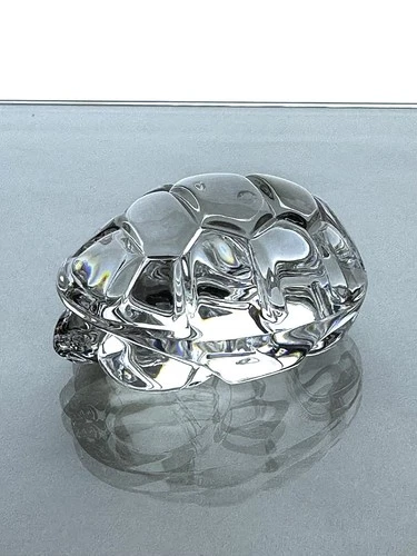 Steuben Hand Cooler - Paperweight Turtle Figurine, 2 1/2”