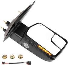 Tow Mirror Right Chrome Power Heated Signal Puddle Ford F150 04-14/F250 97-99
