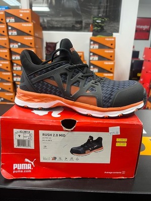 PUMA Rush 2.0 Men's 633875 SD Composite Toe Black And Orange