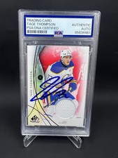 Tage Thompson Signed 2024-25 Upper Deck SP Game Used IP Auto PSA/DNA Sabres