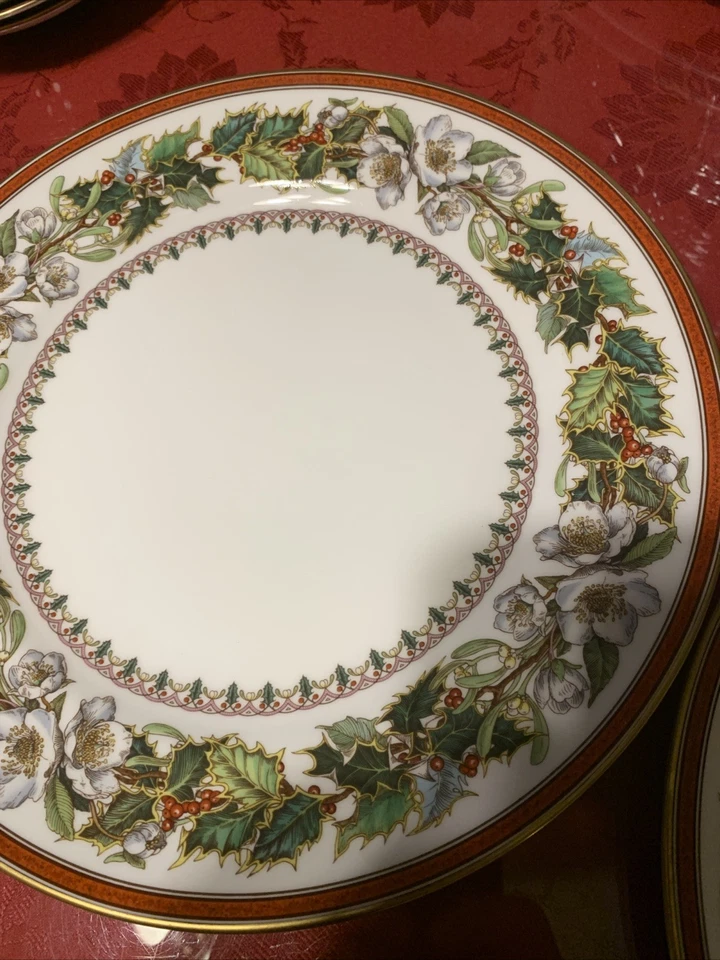 Two Dinner Plates Christmas Rose By Spode #4 - Image 2 of 4