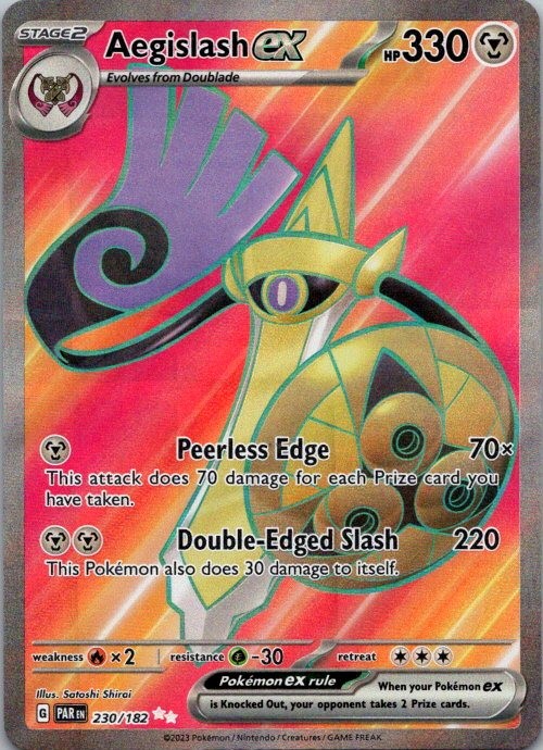Aegislash ex Holo Ultra Rare SV04: Paradox Rift 230/182 NM