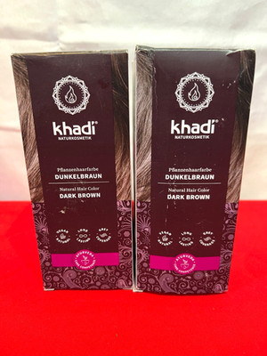 Khadi Dark Brown Permanent Hair Color 3.5 oz  Natural & Vegan Lot of 2
