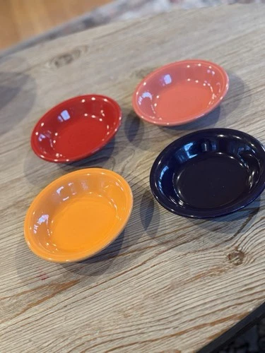 FIESTA  Fruit / Dessert (Sauce) Bowls Set 4 Orange, Red, Blue, Pink