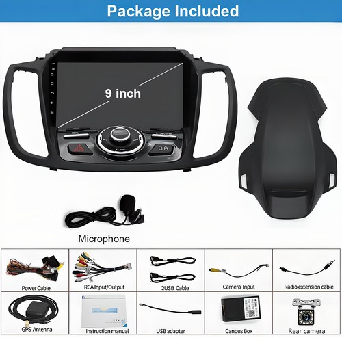 Fit 2013-2019 Ford Escape Android 13 Car Radio Stereo Wireless Carplay Audio GPS - Picture 12 of 15