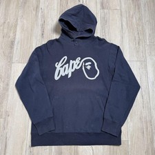 A BATHING APE BAPE Hoodie Sweatshirt Navy Vintage 90s 00s Men M Size Used Japan