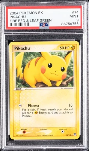 2004 POKEMON EX FIRE RED & LEAF GREEN #74 PIKACHU PSA 9