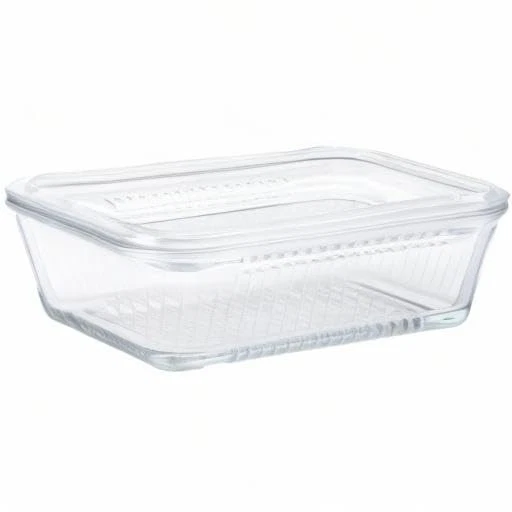 Reversible Glass Butter Dish Attractive Ribbed Design Dishwasher Safe 6 Inch - Image 3 of 3