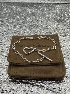 David Yurman Sterlingsilber Madison Herz Knebelkette Armband Größe Medium
