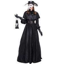 Halloween Plague Doctor Costume Medieval Gothic Masked Doctor Outfit Cosplay