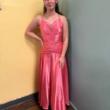 Vintage Y2K Jessica McClintock for Gunne Sax Pink Satin Formal Size 3