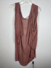 Free People Salmon Pink Sheer Day Dream Washed Duster Kimono Cover-up Shawl