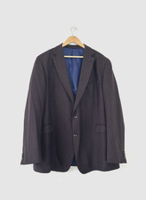 M & S Jacket Mens 100% Wool Italian Collezione Blazer Lined Berry Size 48 Long