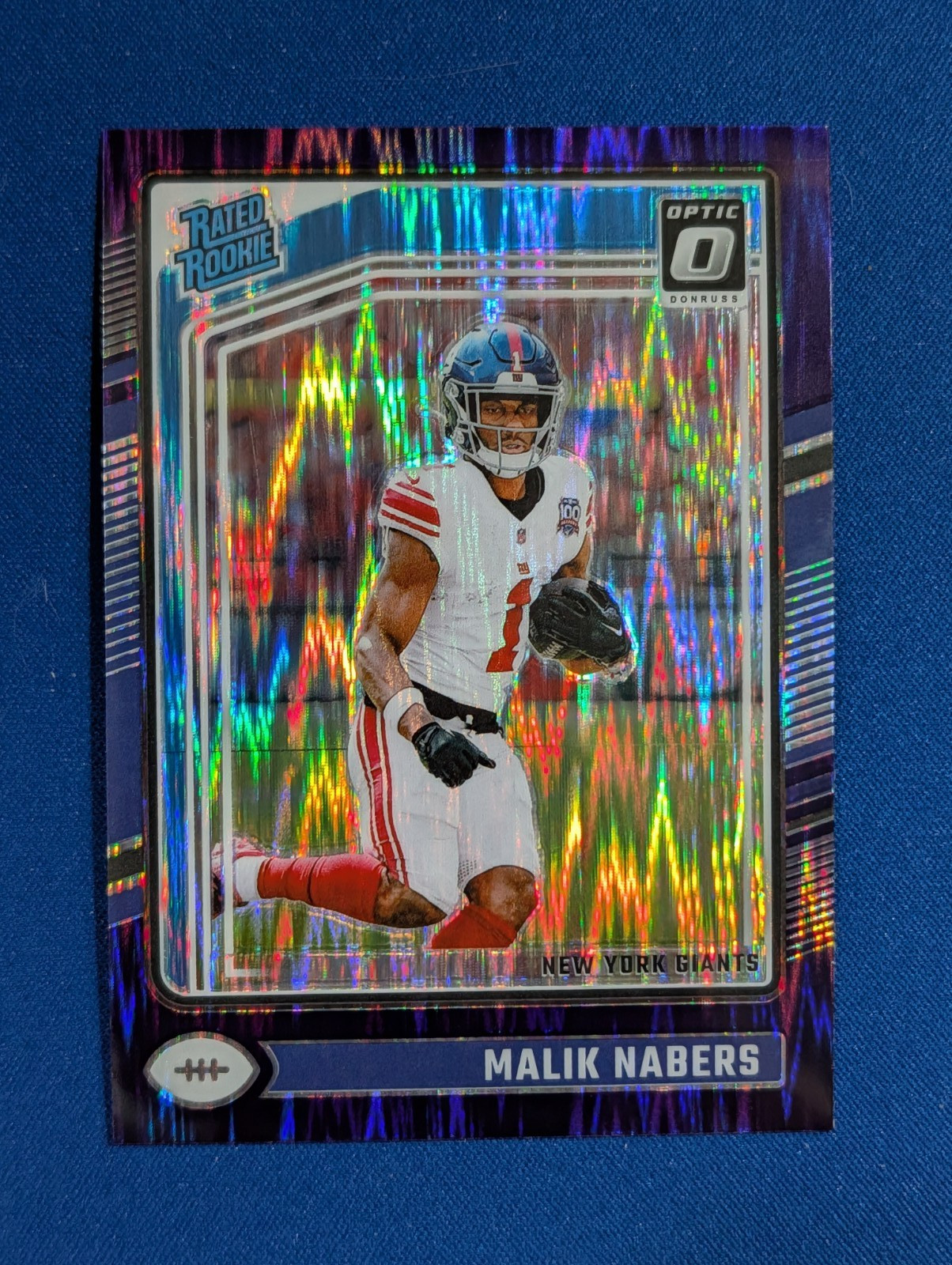 2024 Panini Donruss Optic - Rated Rookie Malik Nabers #271 Purple Shock (RC)