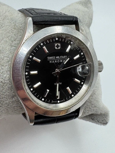 Reloj Hombre Swiss Military Hanowa 6-5139 Tono Plata Cuarzo Fecha Batería Nueva Foto 3 de 4