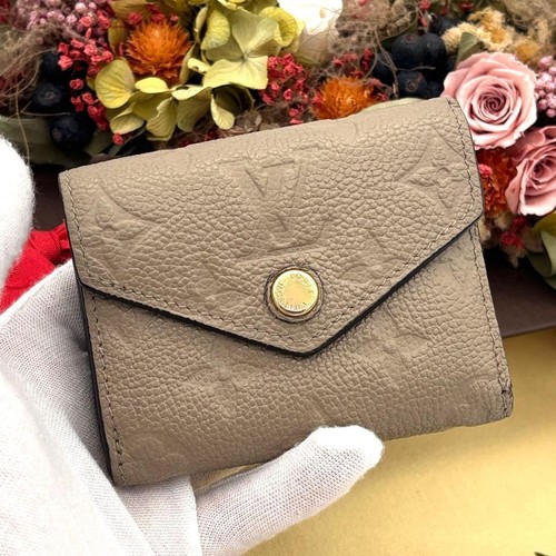 Louis Vuitton Monogram Empreinte Zoe Beige Compact Wallet