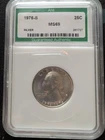 1776-1976 S Silver Bicentennial Quarter - ANI MSXX - Drummer Boy 40% Silver