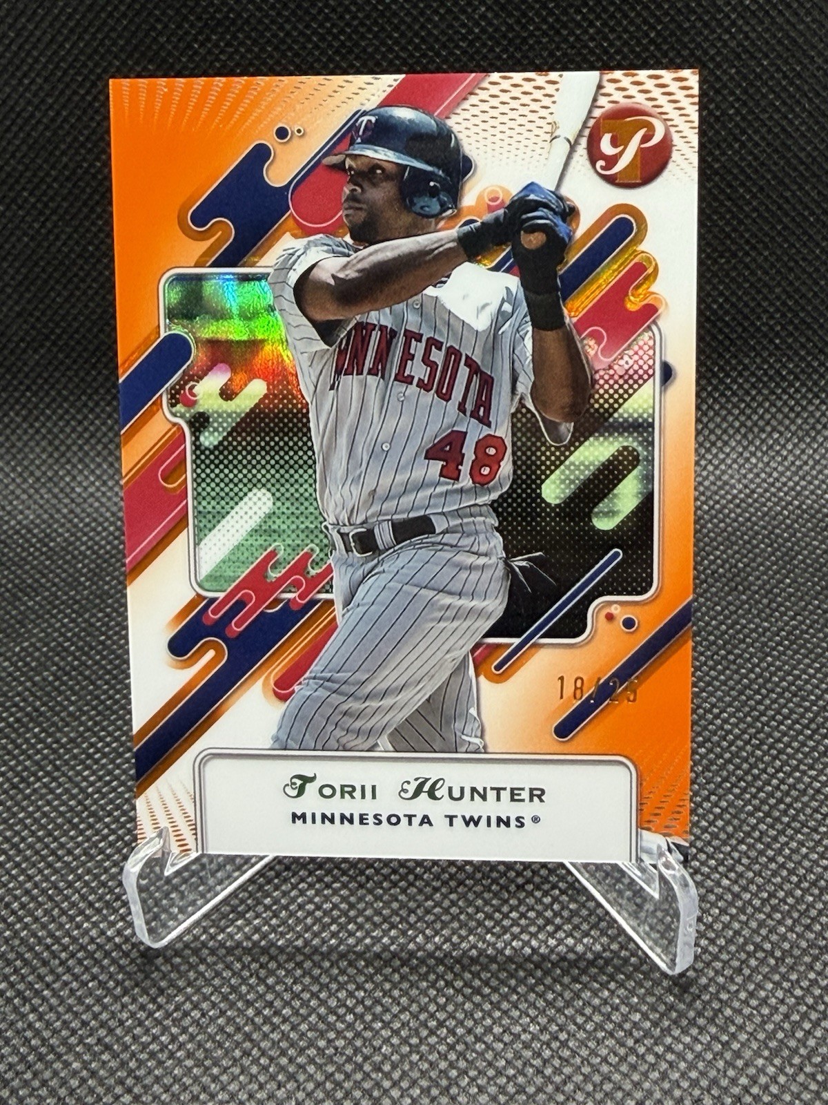 2025 Topps Pristine - Torii Hunter #147 Orange Refractor /25