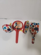 Lot of 4 Vintage Tin Noise Makers