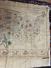 Vintage US  State Flower Map 1938  Embroidered Linen For completion — photo 6