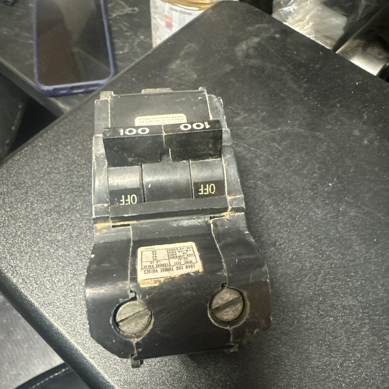 Federal Pacific 100A FPE NB2100 2 Pole Bolt-On MAIN Breaker 100 Amp 120/240 V