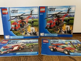 Lego City Fire Department Sets 60001 & 60002 & 60010 / 100% Complete