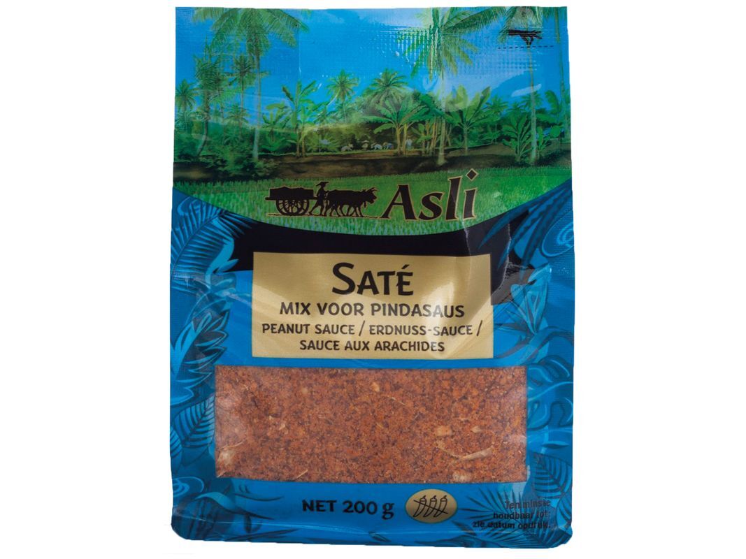 Asli Saté Erdnuss Sauce MILD 200g | Mix für Sateé-Sauce | Satay Peanut Sauce