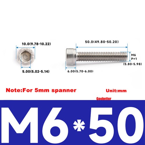 M1.4~M6 Cap Screws Allen Key Hexagon Socket Head Bolt 304 Stainless Steel DIN912 - Picture 26 of 26