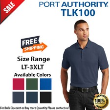 Port Authority TLK100 Mens Big Tall ShortSleeve Core Classic Pique Polo Shirt