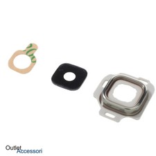 Vetro Vetrino Bordo Camera Fotocamera Samsung J3 2016 J320 J320FN Silver Cornice