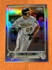 Matt Olson 2022 Topps Chrome #148 REFRACTOR - Oakland Athletics A’s