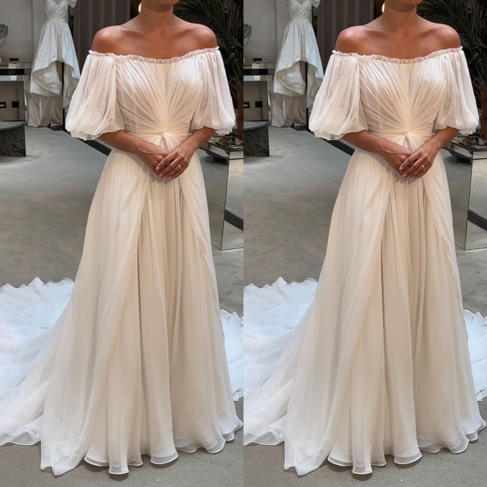 long chiffon dress with train Sweetheart Floor-Length Chiffon Wedding Dress with Cape Train Rachel Allan RB5124