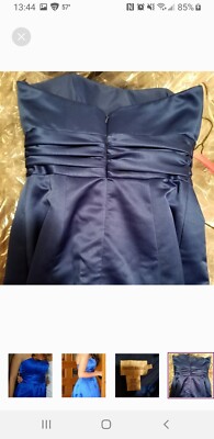blue white dress clothing White And Blue Striped Maxi Dress With Slit