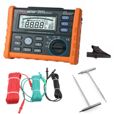 PEAKMETER MS2302 Digital Ground Earth Resistance Voltage Tester Meter