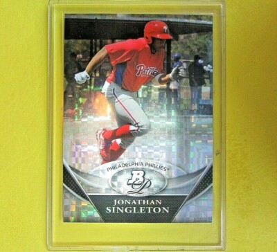 JONATHAN SINGLETON   2011 ROOKIE  X-FRACTOR  Topps #BPP10  Philadelphia Phillies